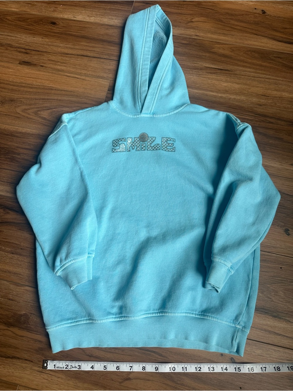 Old Navy Light Aqua Fleece Hoodie